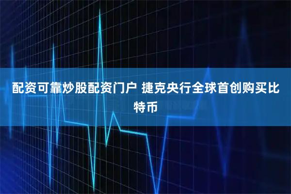 配资可靠炒股配资门户 捷克央行全球首创购买比特币